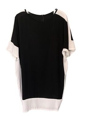 Isle Apparel Color Block Shift Dress with Slip